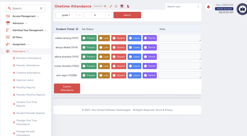 attendance system